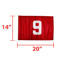 FLAGS - TUBE - WHITE W/RED NUMBERS 1-9 SET