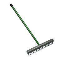 24" BLACK OCTAGON RAKE W/ 72" FIBREGLASS HANDLE