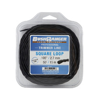 BUSHRANGER TRIMMER LINE .105" / 2.70MM  50' LOOP LENGTH 15M