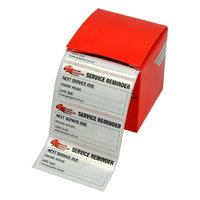 SERVICE REMINDER LABELS SELF-ADHESIVE WATERPROOF (100 LABELS)