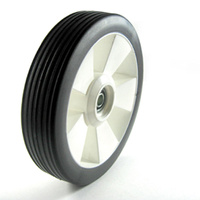 UNIVERSAL PLASTIC WHEEL 8" W/ WWP2382 BALL BEARINGS SUITS SELECTED FLYMO
